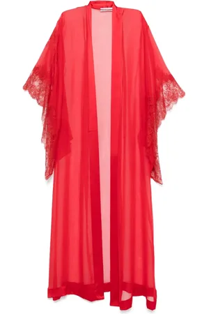 CARINE GILSON Robe de chambre en dentelle de Calais-Caudry