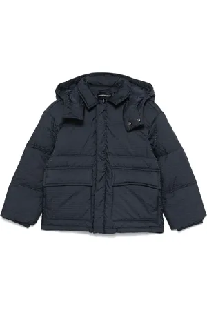 Emporio Armani Veste en jean à logo en jacquard