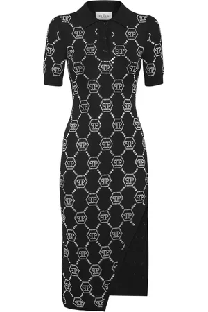 Philipp Plein Robe-polo à motif monogrammé