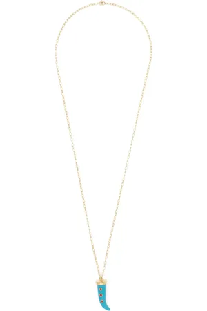 ESHVI Collier à pendentif serti de turquoise