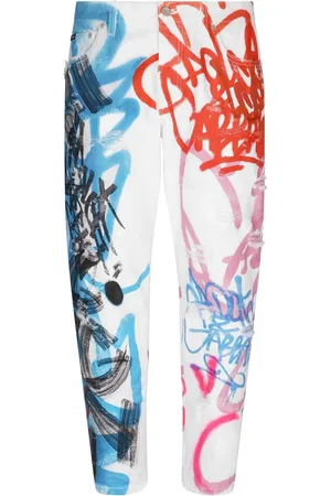 Dolce & Gabbana Jean droit Moussa à imprimé graffiti