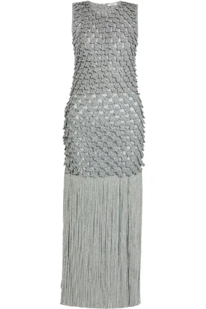 Erdem Robe en maille à franges