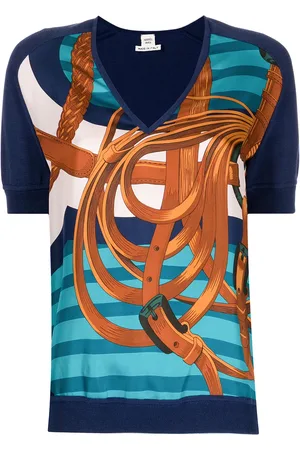 Hermès Haut à imprimé graphique pre-owned
