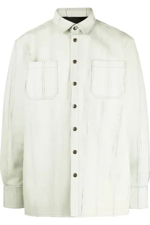 Botter Chemise en cuir à effet froissé