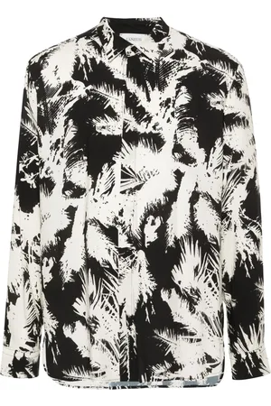 LANEUS Chemise à imprimé abstrait