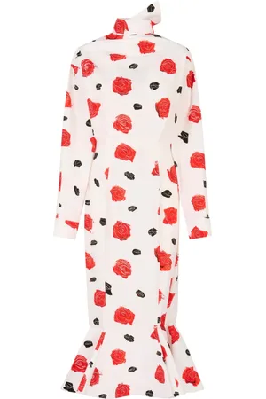 Marni Robe mi-longue à roses imprimées