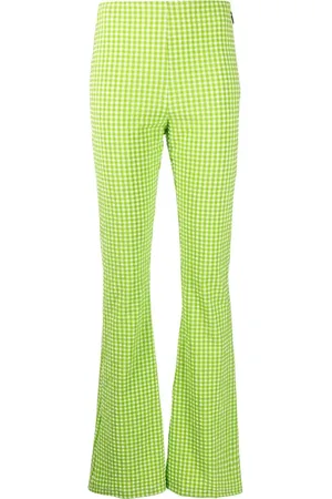 Msgm Pantalon évasé à carreaux