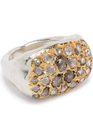 ROSA MARIA Bague Nashka en or jaune et sterling pavée de diamants