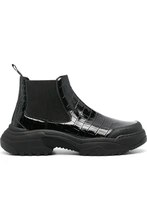 Kennel & Schmenger Bottines chelsea à effet peau de crocodile