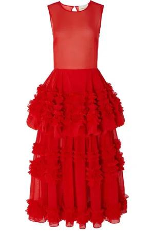Molly Goddard Robe asymétrique Dolores à fleurs