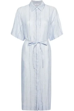 PESERICO SIGN Robe-chemise à fines rayures