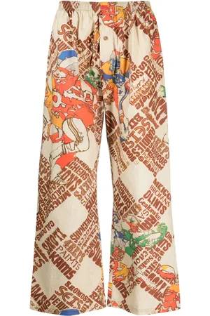 ERL Pantalon court à imprimé graphique