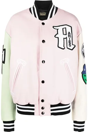 ARIES Veste teddy colour block à patch logo