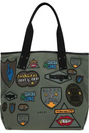 SACAI Sac cabas à détail de patch