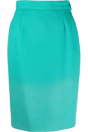 Saint Laurent Jupe crayon à taille haute (années 1980)