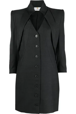 Givenchy Manteau boutonné à design superposé (années 1990)
