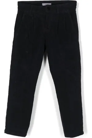 Paolo Pecora Pantalon en celours côtelé à taille élastiquée