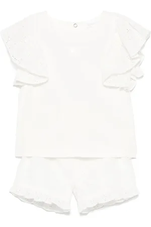 PATACHOU Ensemble blouse-short à broderie anglaise