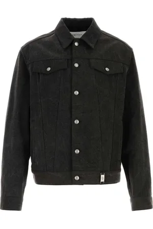Alexander McQueen Veste en jean à plaque logo