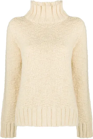 Jil Sander Pull en laine à col montant