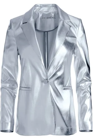 ALICE+OLIVIA Blazer Macey métallisé en cuir vegan