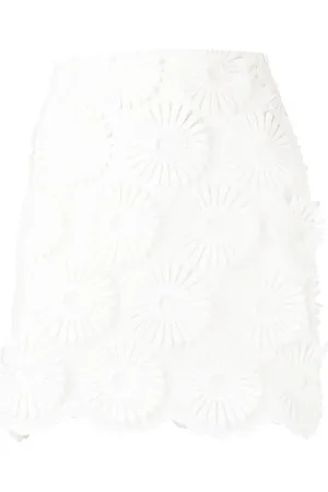 Elie saab Minijupe à fleurs en dentelle