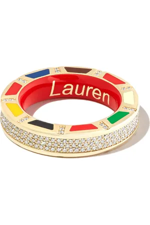 Lauren Rubinski Bague en or 14ct pavée de diamants