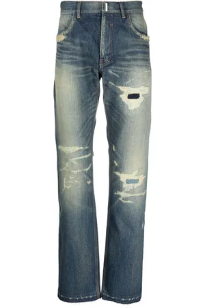 Givenchy Jean droit à effet usé