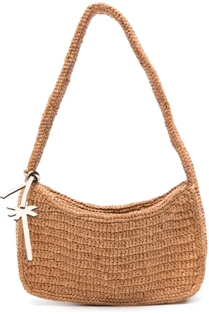 MANEBI Sac porté épaule en raphia tressé