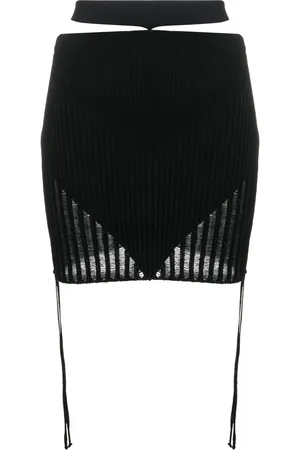 ANDREADAMO Minijupe en maille à design nervuré
