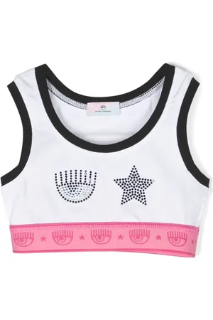 Chiara Ferragni Haut crop à ornements strassés