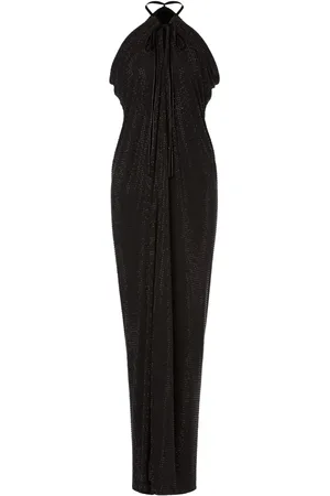 Serafini Robe longue à ornements en cristal