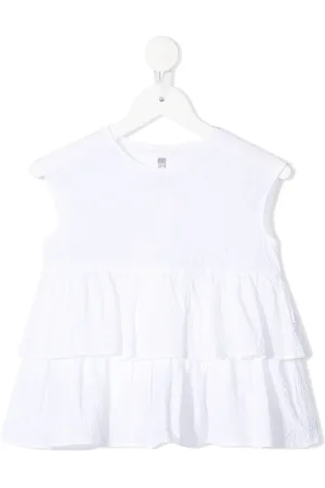 Il gufo Blouse sans manches à bord volanté