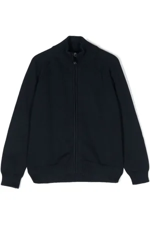Il gufo Cardigan en maille fine à fermeture zippée