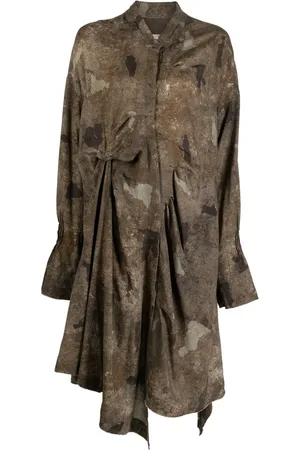 ZIGGY CHEN Robe-chemise à imprimé graphique