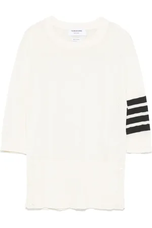 Thom Browne Pull à détail quatre bandes signature