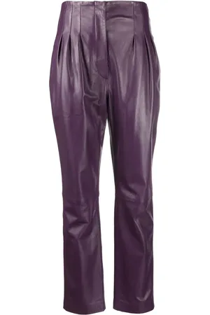 Alberta Ferretti Pantalon fuselé en cuir