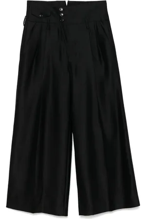 Taakk Pantalon à détails plissés