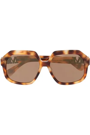 Max Mara Lunettes de soleil carrées à effet écailles de tortue