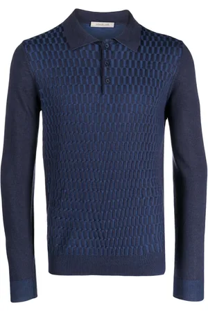 corneliani Polo en maille intarsia
