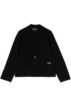 Emporio Armani Blazer à logo brodé