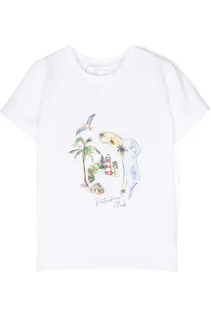 PATACHOU T-shirt en coton à imprimé graphique