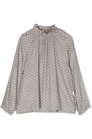 Il gufo Blouse imprimé à col volanté