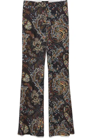 Etro Pantalon évasé à motif cachemire