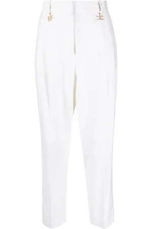 Elisabetta Franchi Pantalon fuselé à ornements en cristal