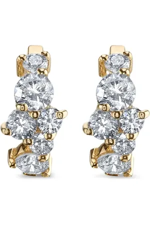 Sydney Evan Créoles Cocktail en 14ct pavées de diamants