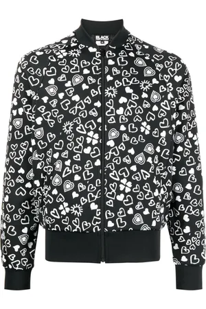 Comme des Garçons Veste bomber à imprimé cœurs