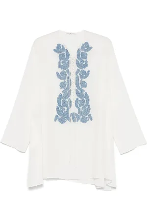 ERMANNO SCERVINO Tunique en crêpe de chine à appliqué floral
