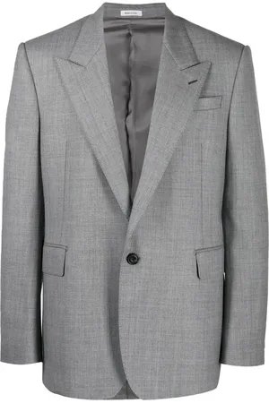 Alexander McQueen Blazer en laine à simple boutonnage