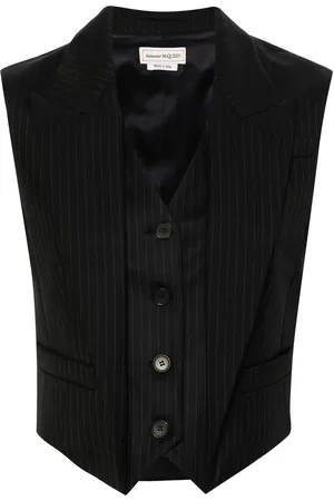 Alexander McQueen Gilet rayé à design superposé